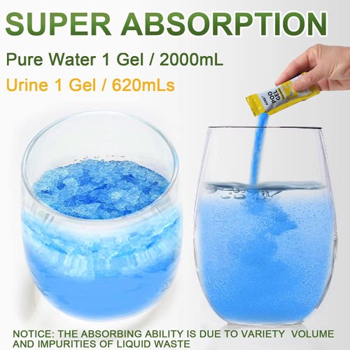 AOKE Portable Toilet Powder, 60 Pack Poo Gel for Camping Eco Absorbent Gel Liquid Waste Gelling and Deodorizing Powder, Emergency Toilet Waste Treatment for Outdoor Camping Hiking