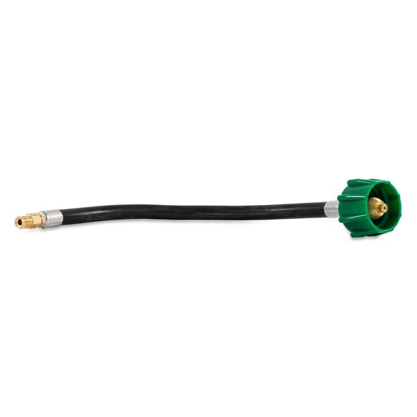 Camco Pigtail Propane Hose Connector|Designed to Connect to an RV or Trailer Propane Regulator|Safety Features Include Thermal Protection and Excess Flow Protection|12-inch (59053),Black and green