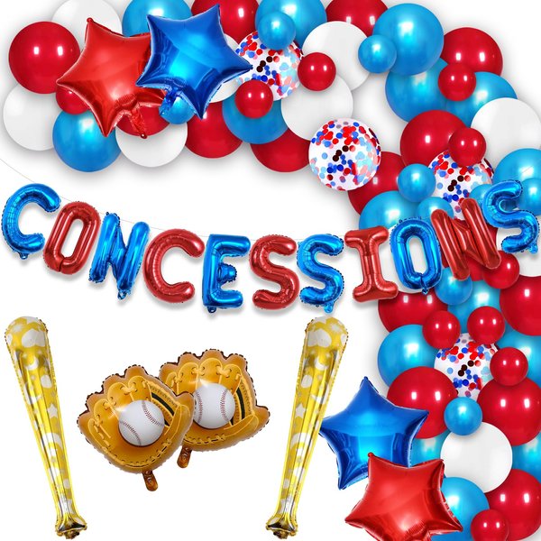 Concessions Balloons Banner Baseball Decorations For Party Baseball Baby Shower Decorations Baseball Party Decor Football Backdrop Banner Concessions Party Supplies