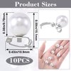 Isslly 10PCS Mini Pearl Hair Clips for Women, Elegant White Pearl Hair Pins, Cute Hair Barrettes for Brides for Daily Use Parties Wedding