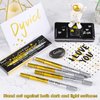 Dyvicl Metallic Marker Pens Dual Tip, Permanent Metallic Silver and Gold Paint Pens for Black Paper, Wine Glass, Rock Painting, Christmas Card Making, Scrapbook, DIY Crafts, Set of 4