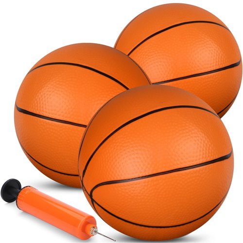 5" Mini Basketball for Mini Basketball Hoop, Beach Sand Basketball for Kids Adults, Suits for Over The Door Basketball Hoop, Replacement Balls for Indoor Outdoor Sport Game Gift, 3PCS (Orange)