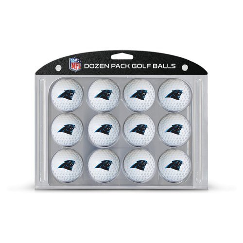 Team Golf NFL Carolina Panthers Golf Balls, 12 Pack Dozen Regulation Size Golf Balls, 12 Pack, Full Color Durable Team Imprint