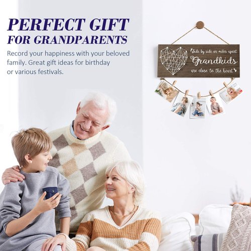 Best Grandma Gifts Mothers Day Gifts for Grandma Picture Frame, Birthday Gifts for Grandma from Grandchildren Granddaughter Grandson, Grandkids Photo Holder Grandpa Gifts Gigi Nana Gifts for Christmas
