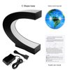 Gresus Magnetic Levitating World Map Globe, Floating Globe with C Shape Display Frame,Cool Tech Home Office Desk Gadget Decor Birthday Gift for Men Fathers Boyfriend Students (Globe don't light on)