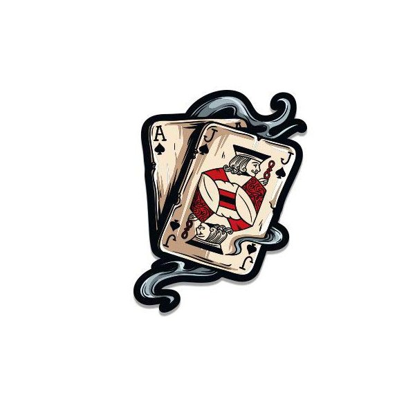 Blackjack Cards Casino - 12" Vinyl Sticker Waterproof Decal