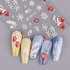 Christmas Nail Art Stickers Decals 5D Embossed Snowflake Nail Decals Self-Adhesive Red Gloves Feather Bells Nail Design Xmas Nail Art Supplies Sticker for Christmas Manicure Nail Art Decorations 3PCS