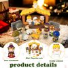 Pamonrueer 19 Pcs Little Nativity Set Christmas Nativity Scene Resin Hand-Painted Nativity Set Figures Party Decorations Tabletop