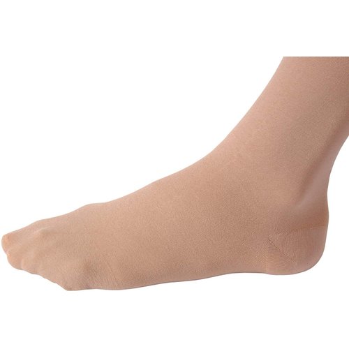 JOBST Relief Thigh High Graduated Compression Stockings 30-40mmHg - Comfortable Unisex Design with Silicone Dot Band - Closed Toe, Beige, Medium