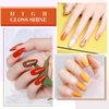 CANNI 6Pcs 9ml Yellow Gel Nail Polish Set- Orangr Red Yellow Gel Polish Kit DIY at Home Salon Christmas New Year's Gifts for Girls