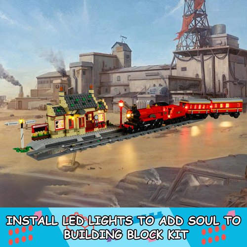 Mililier LED Light Kit for Lego 76423 Hogwarts Express & Hogsmeade Station Set, Compatible with Lego 76423 Building Blocks Model(Not Include Blocks Set)