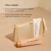 + Lux Unfiltered First Class Glow Travel Kit, Includes N°32 Hydrating Self Tanning Cream in Santal, N°14 Conditioning Body Cream in Santal and a Water Resistant Cosmetic Pouch, Easy Storage