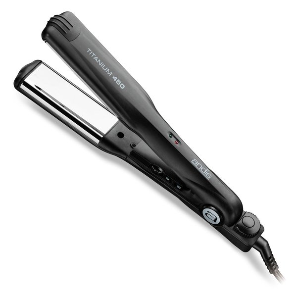 Andis 66040 Curved Edge Titanium Flat Iron, 1.5 Inches