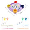 Pakoo Magnetic Fishing Game Toys, Rotating Board Game with Music Including 21 Fishes, 4 Random Color Fishing Poles and 4 Small Fish Buckets, Party Game Toys for Kids Age 4 5 6 7 8 and Up