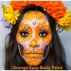 Go Ho Cream-Blendable Orange Face Paint Stick (1.06 Oz),Orange Full Body Paint Makeup Stick for Adults Children Halloween Cosplay SFX Makeup,Waterproof Orange Eye Black Stick