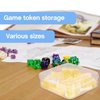 20 Pcs Clear Board Game Tokens Storage Containers Trays Clear Plastic Beads Storage Containers Box Assorted Sizes Storage Boxes Game Components with Lids Game Pieces, Dice, Tokens, Beads