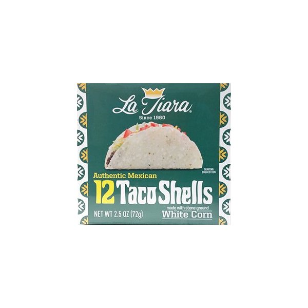 La Tiara White Taco Shell Box of 12 (Pack of 2)
