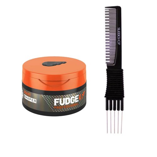 yper Fudge Professional Sculpt Hair Shaper (2.5 oz) with Teasing Comb Pack of 1