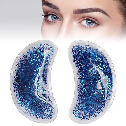 Eye Gel Ice Pack, Reusable Gel Eye, Eye Cooling Pad Hot Cold Eye Patch, Under Eye Patches to Relieve Tired Eyes, Dark Circles(Blue)