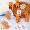 Zhanmai Set of 12 Mini Plush Bears Little Pocket Bears Sympathy Gift for Kids Inspirational Bear Hug Gift Card Party Favors White Organza Bags(Cute Style, 8-9 cm)