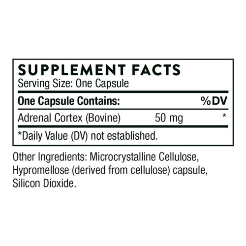 THORNE - Adrenal Cortex - Supplement for Cortisol Management - Support Healthy Adrenal Gland Function, Immune System, Stress Management, Fatigue & Metabolism* - 60 Capsules