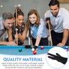 Breathable Pool Gloves Nylon Billiards Gloves Pool Left Right Hand Gloves Universal 3 Fingers Cue Gloves Shooter Cue Sports Gloves for Women Men Indoor Game Kit Billiard Accessories, Black (15)