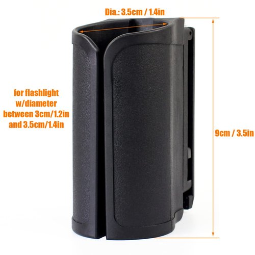 LytHarvest Compact Light Holder, Duty Flashlight Holder Belt Carry Case, Rotating Tactical Flashlight Holster