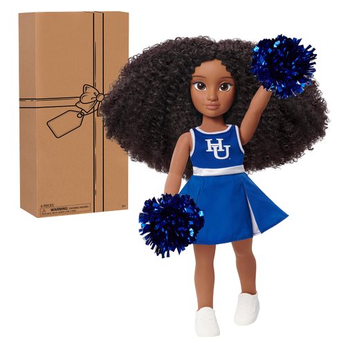 Just Play HBCyoU Hampton Cheer Captain Alyssa 18-inch Doll & Accessories, Curly Hair, Medium Brown Skin Tone, Designed and Developed by Purpose Toys