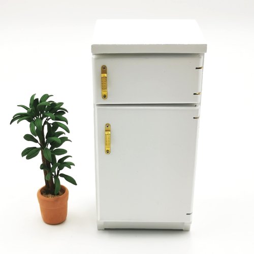 SXFSE Dollhouse Decoration Accessories,Mini Dollhouse Furniture Refrigerator Miniature Living Room Pretend Play Toy