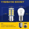 GIVEDOUA 1156 LED RV Bulb, 1003 BA15S 1141 7506 LED Replacement Light Bulbs for 12V RV Car Camper Trailer Interior Indoor Lights Backup light etc, Super Bright 5050 18-SMD 6000K White,（10pcs）