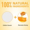 Dr. Med Manuka Honey Gauze Dressing 4" x 4", 10 Pcs/Box Honey Medical Bandage Tulle Mesh Patch for Minor Abrasions, Cuts, Lacerations, Scald and Burns for Wound Healing, Chemical and Drug Free