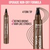 iMethod Microblading Eyebrow Pen - Eyebrow Pencil Magical Upgraded Eye Brow Pencils for Women with 4 Fork Tip & Spoolie Brush for Natural-Looking Hair-Like Defined Brows, Last All-Day, Light Brown
