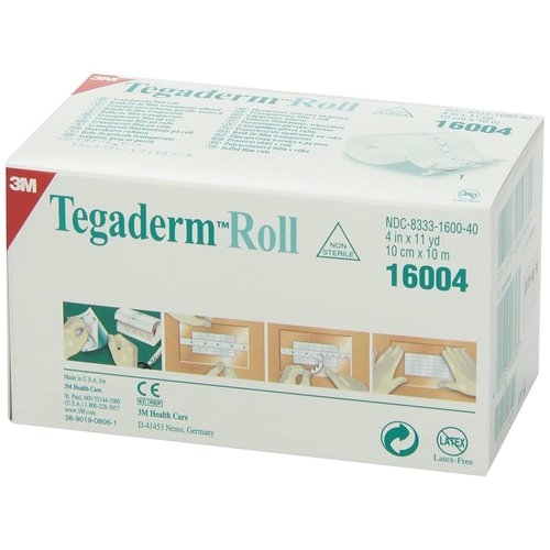 3M Health Care 16004 Dressing, Transparent Film Roll, 4 in x 11 yd (10 cm x 10 m)