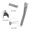 100 Pcs Silver Alligator Hair Clips, 3 Inch and 1.6 Inch Metal Hairdressing Salon Hair Grip Flat Top with Teeth, 2 Sizes