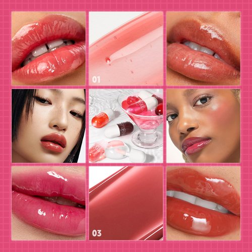 Honeyouth Lip Plumper Lucid Dream Essence Lip Glow Oil Aquaphor Lip Gloss For Women Buxom Lip Makeup Tinted (04#Cherry)