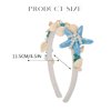 Brishow Blue Starfish Headband Seashell Hair Band Pearl Turquoise Beach Wedding Hair Accessories for Women