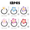 Beaupretty 12pcs Plumeria Hair Tie Hawaiian Elastic Hair Rope Flowers Ponytails Bands Hair Accessories for Women Girls