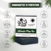 The Black Stuff All Natural Bar Soap for Men Handmade Cold Process Soaps with Organic Ingredients and Essential Oils - Mens Soap for Daily Use, Atlantic Pine Tar (5 Packs)