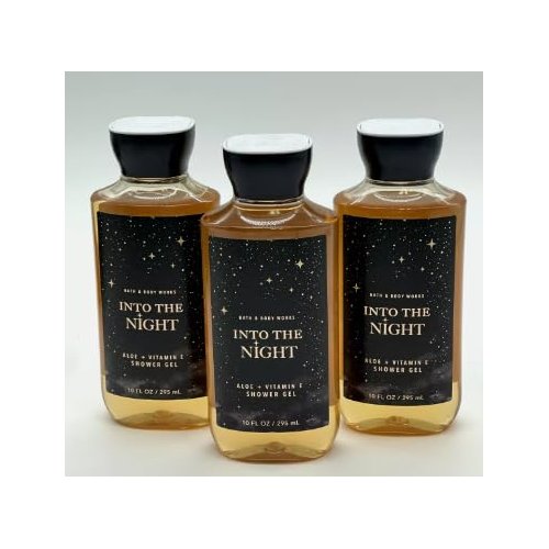Bath & Body SHOWER GEL/BODY WASH [3 pack] 10 fl oz / 295 mL (Packaging may Vary) (INTO THE NIGHT)