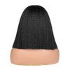 Quick Wig Yaki Straight Bob Wig Short Black Kinky Straight Wigs Blunt Cut Synthetic Wig Shoulder Length Glueless Bob Wig Middle Part Hair for Women Natural Black Color