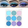 AMY'S DIARY Blue Eyeshadow Palette Blue Purple Matte eye shadow makeup,9 colors Blue Purple Matte Eyeshadow Long Lasting Colorful Eye Shadow Plattet for Women (03)