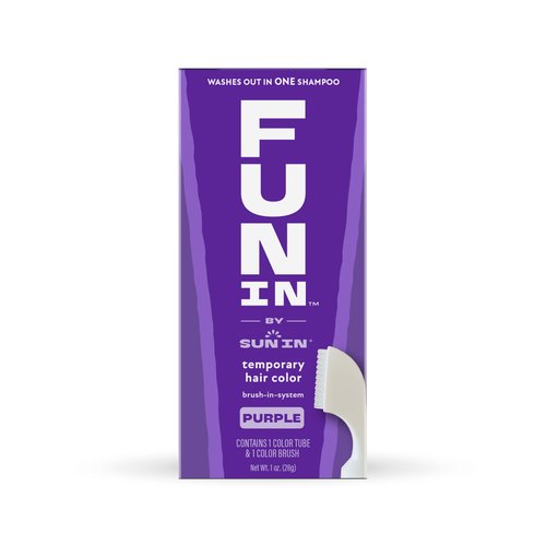 Fun In by Sun In, Temporary Hair Color Brush In System, Purple - 1 oz