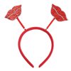 XIELIME 1PCS Valentine's Day Headband Glitter Red Lips Shaped Hair Band Love Hair Hoop Red Head Bopper Red Lips Hair Accessories for Women Girls Valentines New Year Party Wedding Birthday Gift