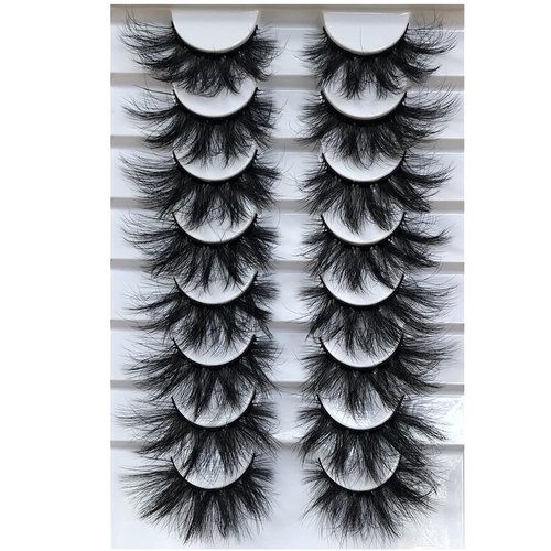 GMAGICTOBO False Eyelashes Fluffy Wispy Eyelashes Faux 3D Mink Lashes Thick Volume Long Soft Dramatic Strip Eye Lashes Pack 8 Pairs