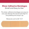 Dealmed Sheer Plastic Flexible Adhesive Bandages – 100 Count (1 Pack) Bandages with Non-Stick Pad, Latex Free, Wound Care for First Aid Kit, 3" x 3/4"