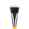 Bdellium Tools Professional Makeup Brush - Studio Series 966 Duo Fibre Face Shading - With Soft Synthetic Fibers, For Effortless Blending, Contouring, and Shading (Yellow, 1pc)