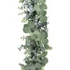Winlyn 5.9' Long Faux Leaves Greenery Artificial Silver Dollar Eucalyptus Garland in Grey Green Wedding Arch Swag Backdrop Garland Doorways Table Runner Garland Indoor Outdoor