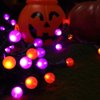 novrose Orange Purple Halloween String Lights 13.5ft, 50 LEDs G15 Christmas Lights for Indoor and Outdoor Use, ETL Certified Perfect for Halloween, Thanksgiving, and Christmas Deco