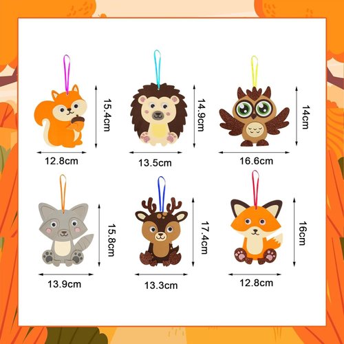 12 Pack Fall Religious Craft Kits for Kids Make You Own Fall Animal Foam Stickers Autumn Animals Crafts Sticker Fall Arts and Crafts DIY for Kids Boys Girls Party Supplies Thanksgiving Decoration