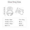 Glue Rings for Eyelash Extension, 300 PCS Glue Rings Lash Extension Supplies Lash Rings for Glue, Disposable Glue Cups Eyelash Glue Holder Lash Extension Glue Rings, Lash Fan Blossom Glue Cups, White